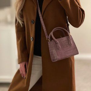 Purple Crocodile Handbag